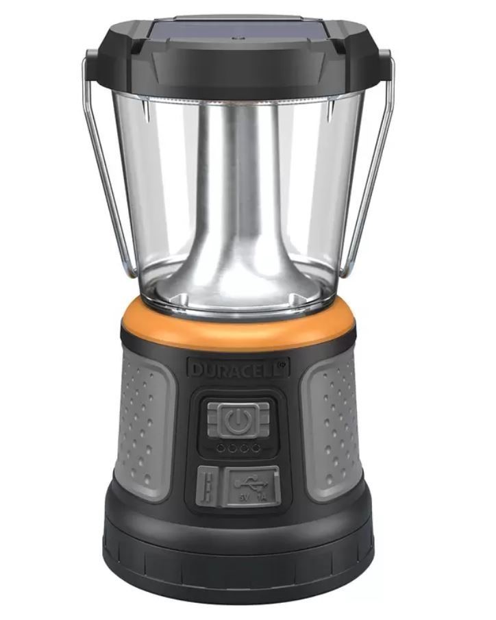 DURACELL 2000 Lumen Tri-Power Lantern, Black/Gold. NB: Minor use, no packag