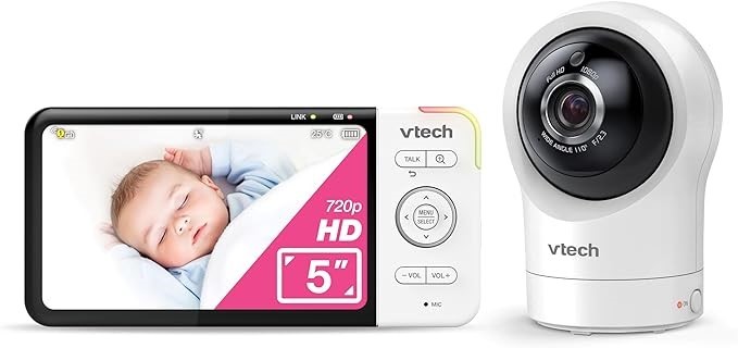 VTech RM5764HD 5” Smart HD Pan & Tilt Video Monitor with Remote Access. Col