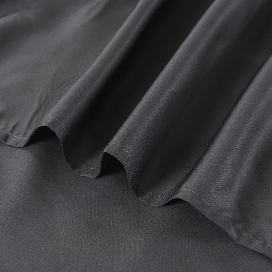 1200 Thread Count Egyptian Cotton Flat Sheet | Black Charcoal | King Single