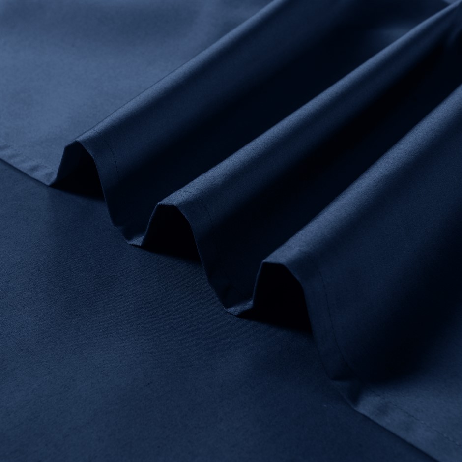1200 Thread Count Egyptian Cotton Flat Sheet | Navy Blue | King Single