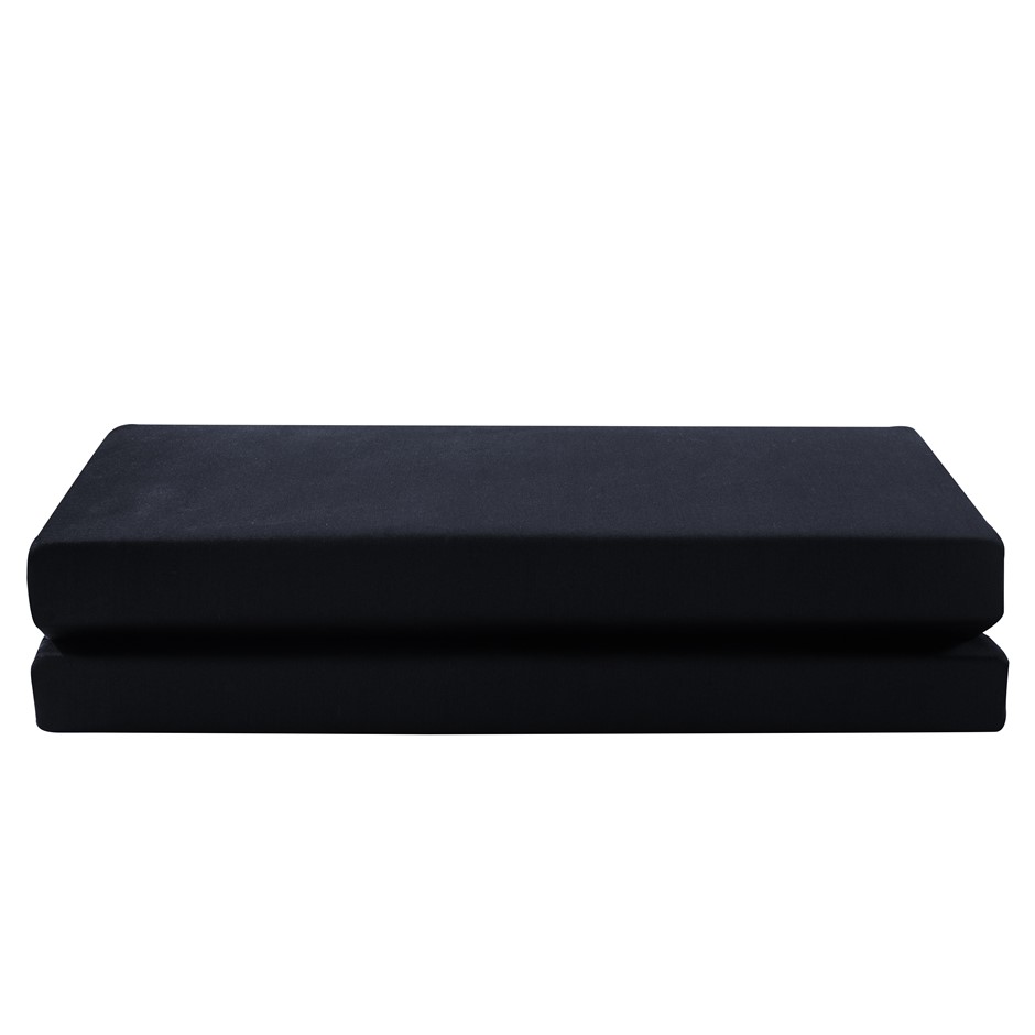 1200 Thread Count Egyptian Cotton Fitted Sheet | Black | Single