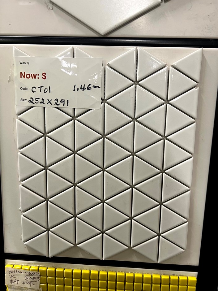 Pallet of Triangle White Matt 38x44 Feature Tile