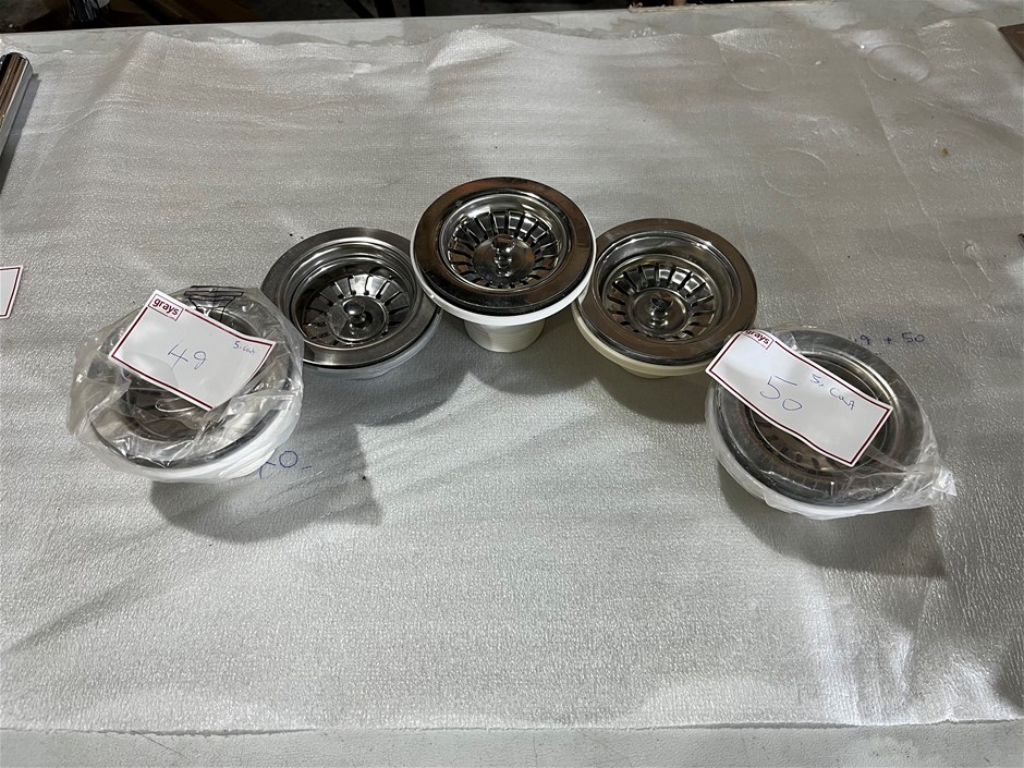 5 x Sink Colander Stainless Steel Waste Fittings Auction (0051-9060087 ...