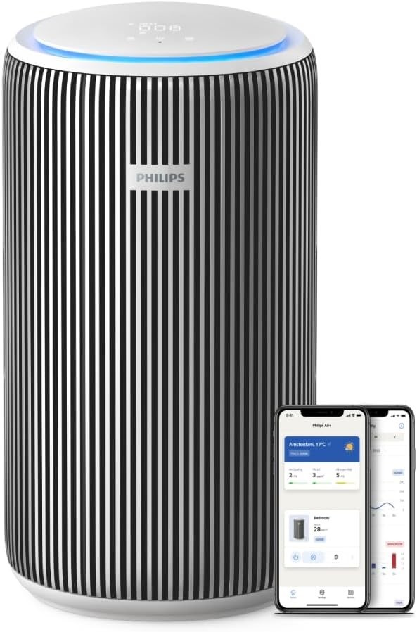 PHILIPS Air Purifier 3200 Series, HEPA NanoProtect + Active Carbon Filter,