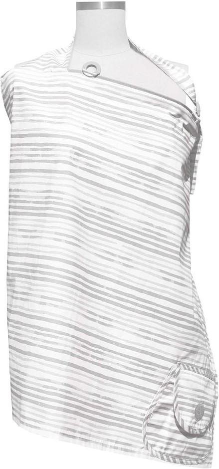 2 x BOPPY Women's Nursing Cover for Breastfeeding, Gray Watercolor Stripes.