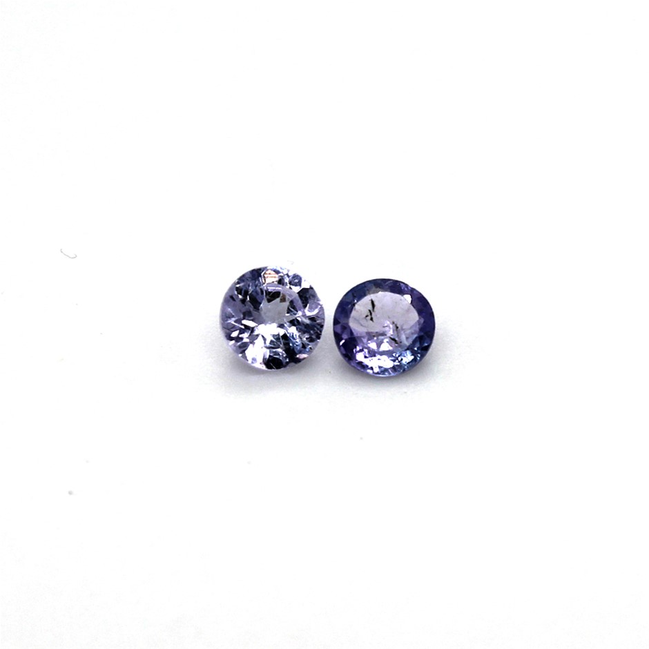 0.46 Ct Two Round Tanzanite Gemstone