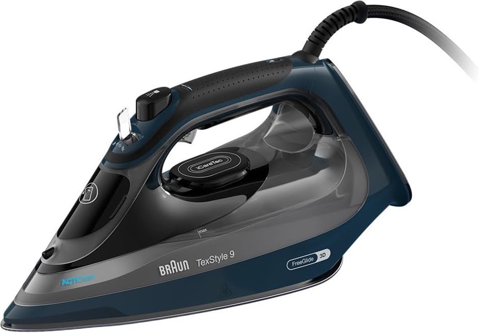 BRAUN TexStyle 9 Steam Iron SI9684DB, With Precision Tip and FreeGlide 3D S