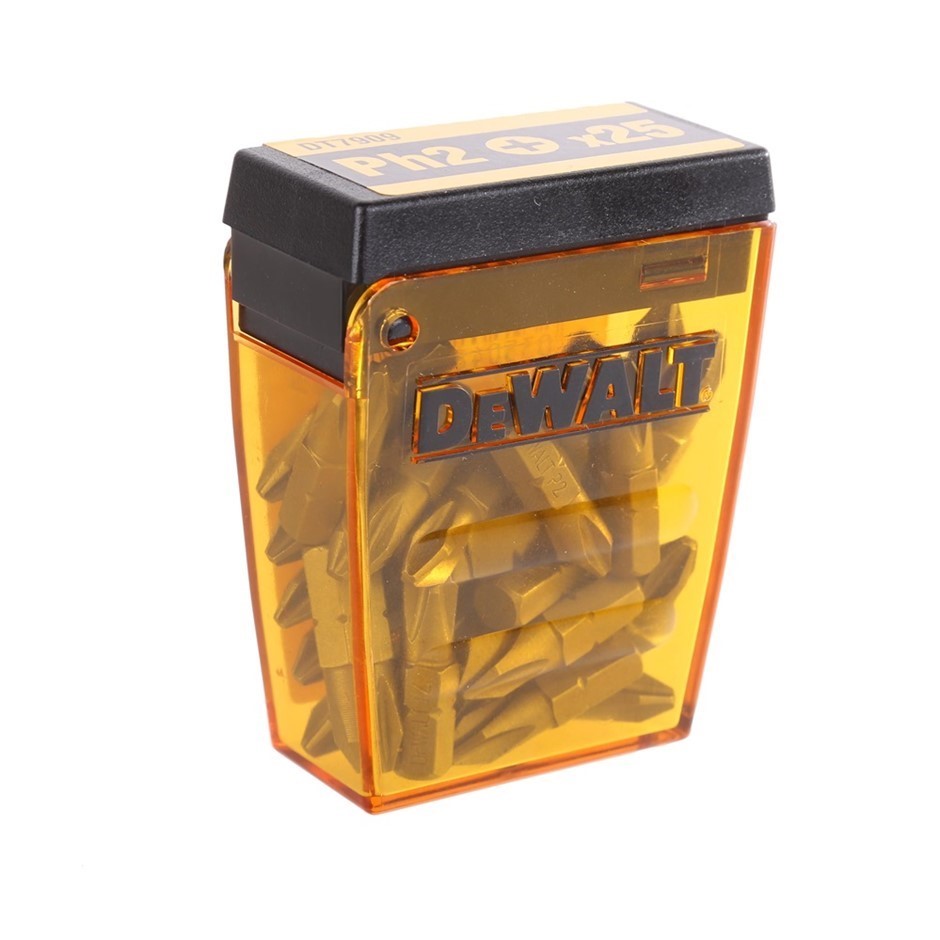 5 Packs of 25 x DeWALT PH2 x 25mm Screwdriver Bits.