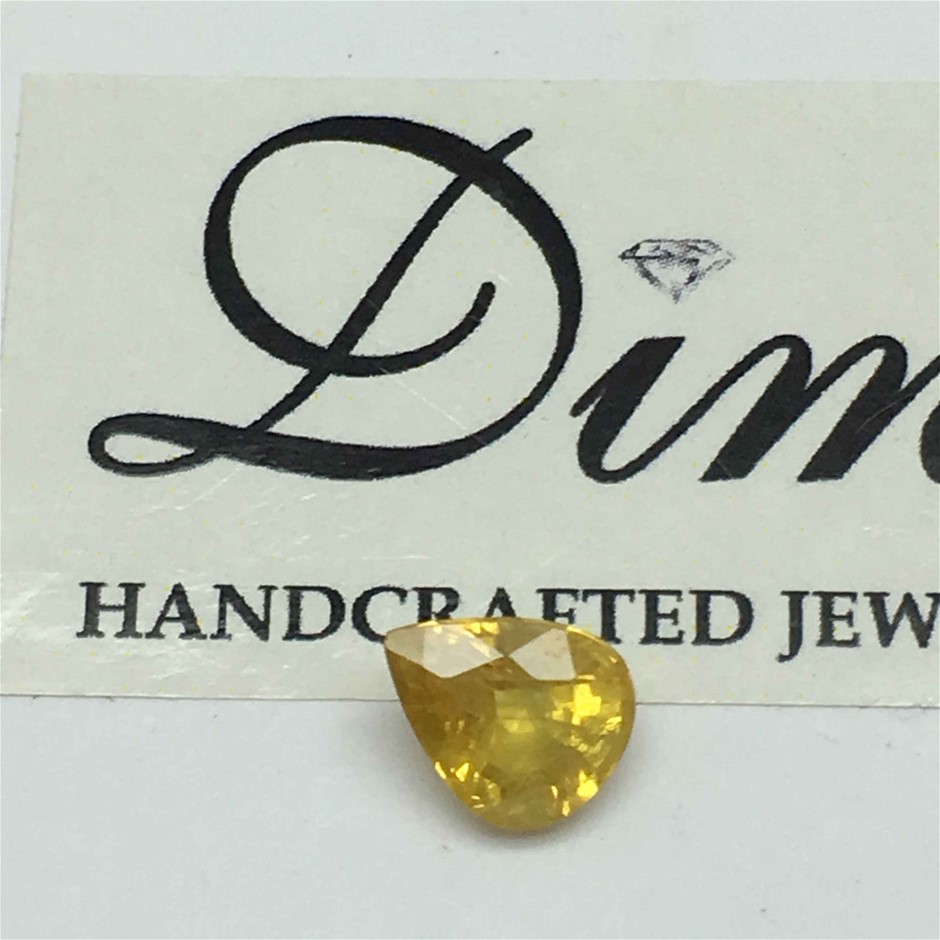 One Stone Yellow Sapphire Pear 1.33ct
