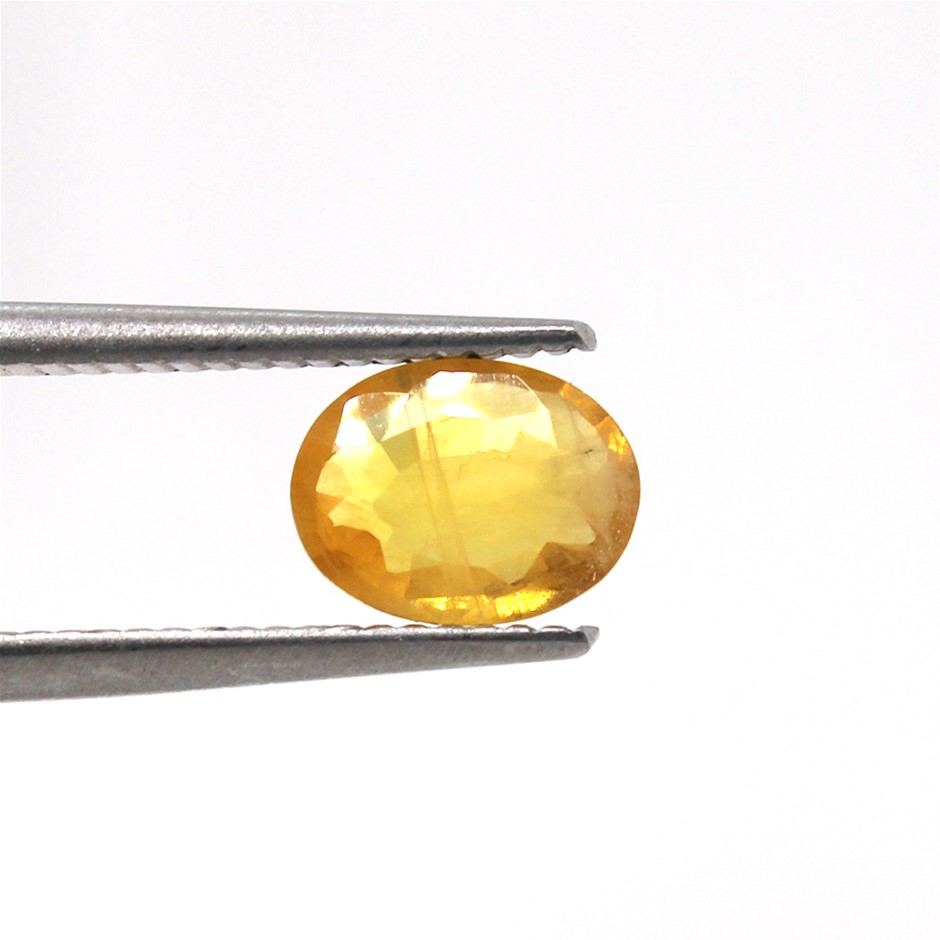 1.10 Ct Oval Yellow Sapphire Gemstone