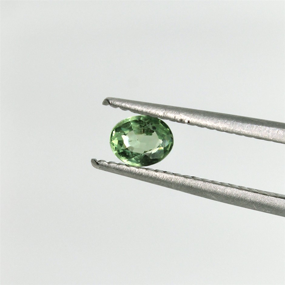 0.44 Ct Oval Green Sapphire Gemstone
