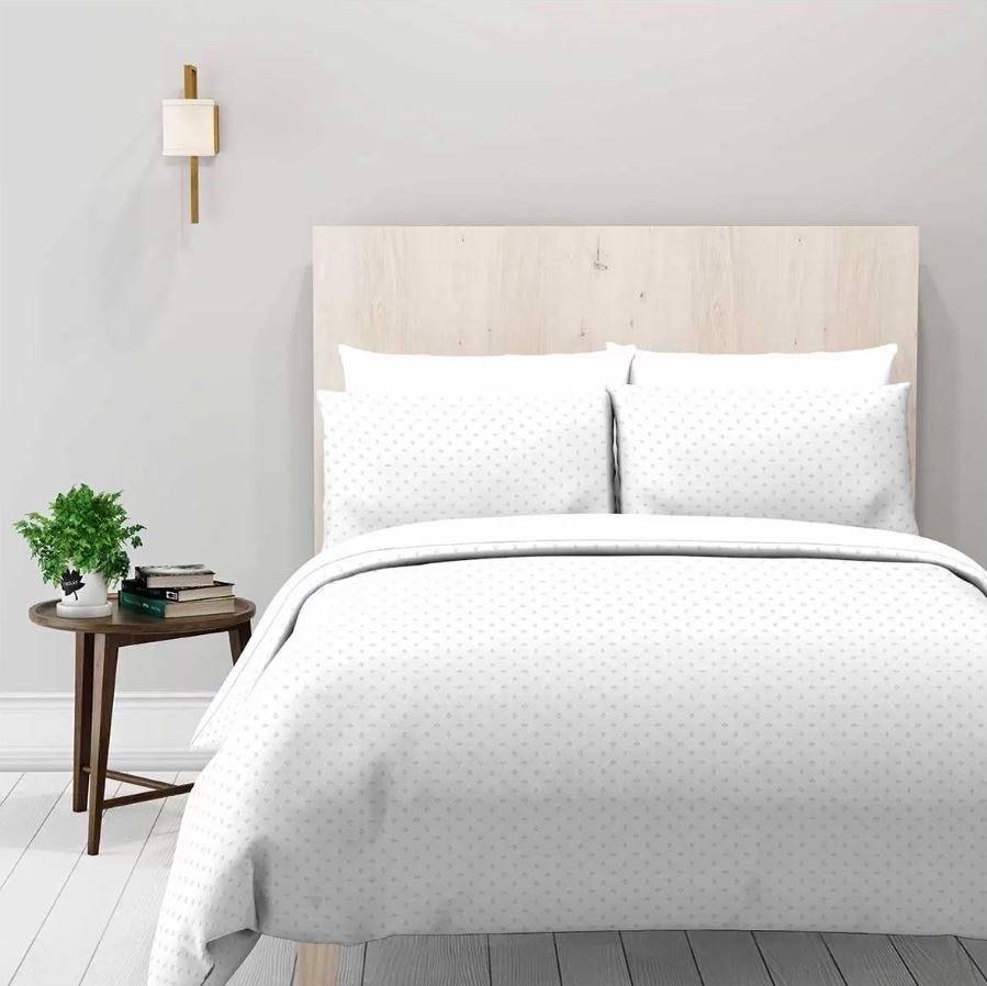 NATURAL EARTH 4pc Organic Cotton Sheet Set, 300TC, Ellie Geo.