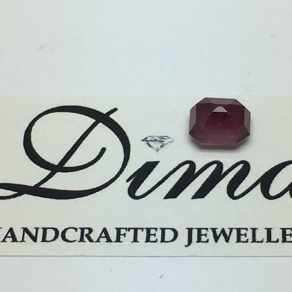 1.38ct One Stone Unheat Ruby Octagon With AIG Cert.