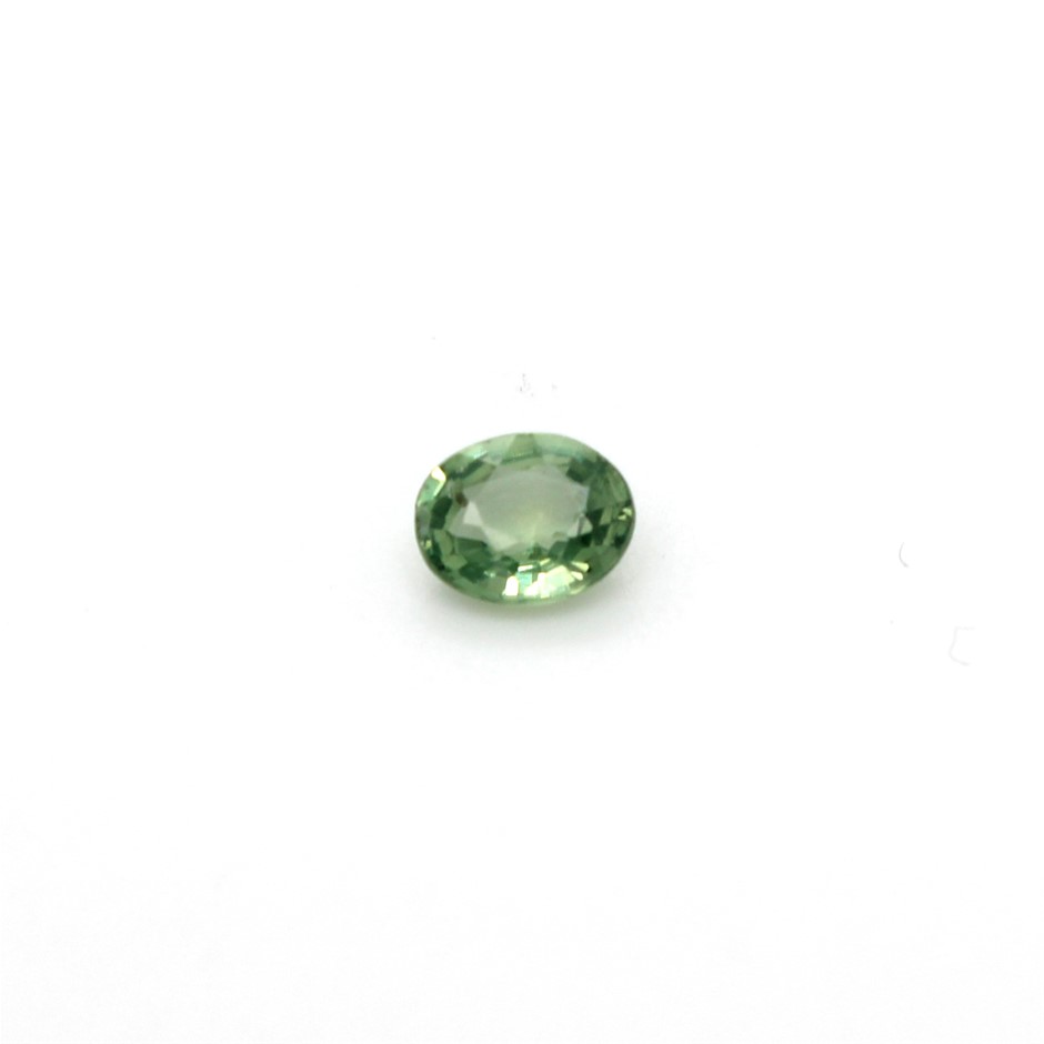 0.40 Ct Oval Green Sapphire Gemstone