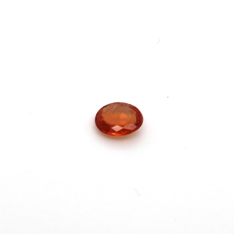 0.42 Ct Oval Orange Sapphire Gemstone