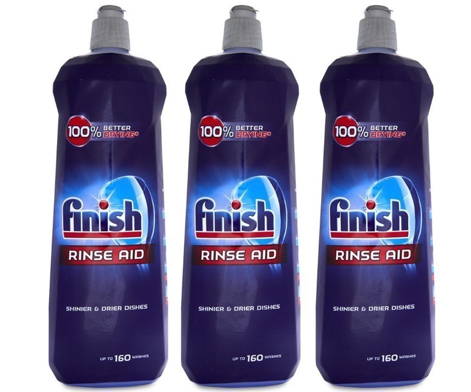 4 x FINISH Rinse Aid, 800ml.