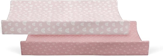 BUBBA BLUE Nordic Waterproof Change Mat Cover, 48 x 82 cm Size, Berry/Rose