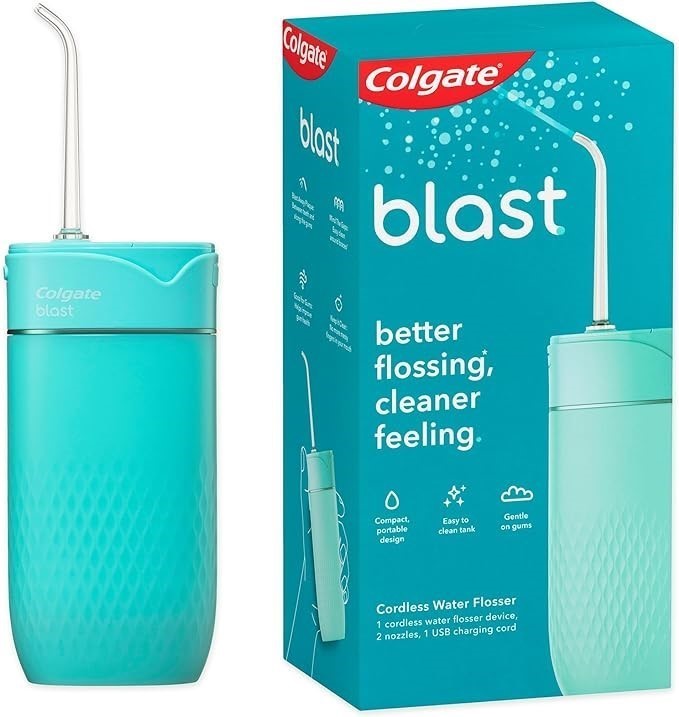 COLGATE Blast Water Flosser, Cordless, Water Resistant, Rechargeable, Home