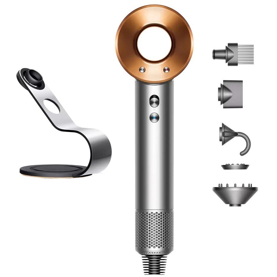DYSON Supersonic Hair Dryer Bundle with Stand Copper/Nickel, Model 389925-9