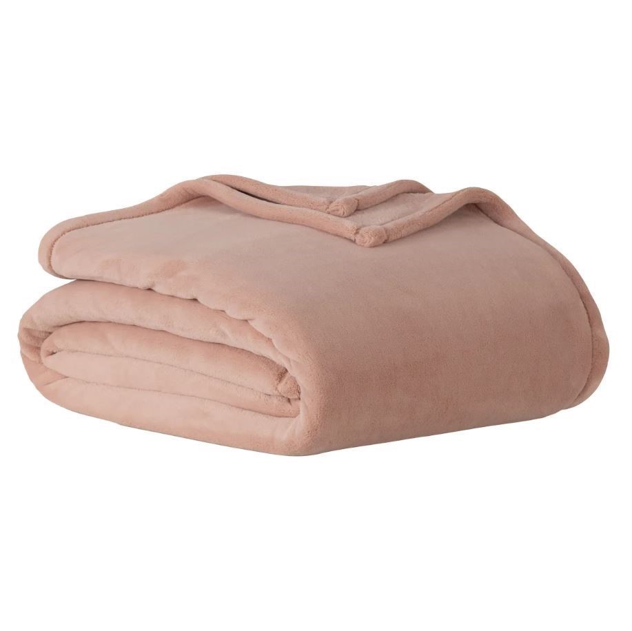 BERKSHIRE LIFE Luxeloft Polyester Blanket Throw, King, Pink.