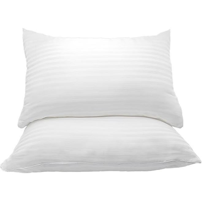 2 x TONTINE Satin Stripe Pillows.