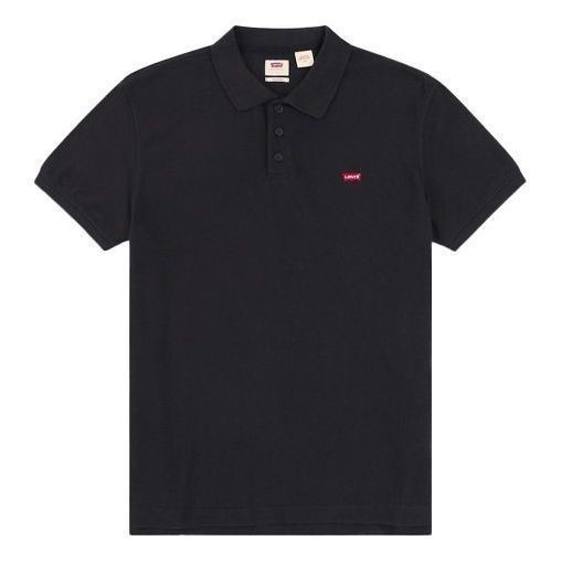 LEVI'S Men's Housemark Polo, Size S, 100% Cotton, Black (0007), 358830007.