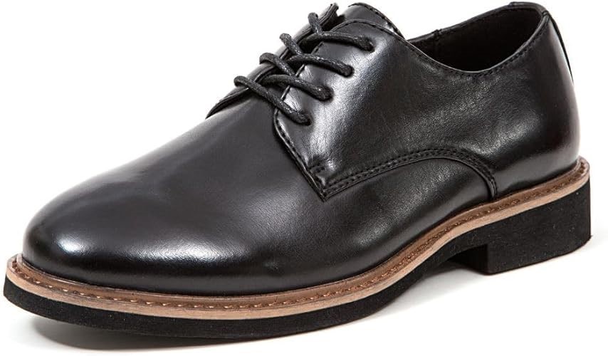 DEER STAGS Boys' Denny Oxford Shoe, Size US 2 (Big Kid), Colour: Black. Bu