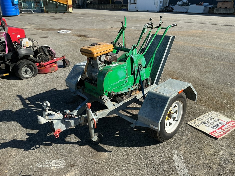 Subaru Powered Turf Cutting Machine on Trailer Auction (0008-9061139 ...