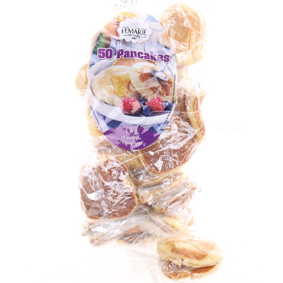 75 x LE MARIE Mini Pancakes, 40g Each Packet.