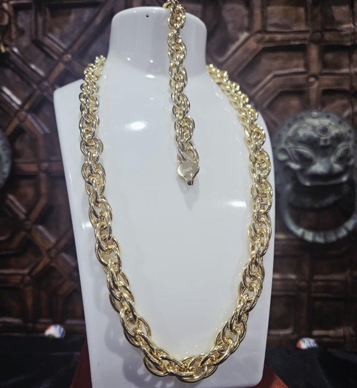 'Jewelzmerchants'18KGF/Italy Stamps Chains & Bracelets