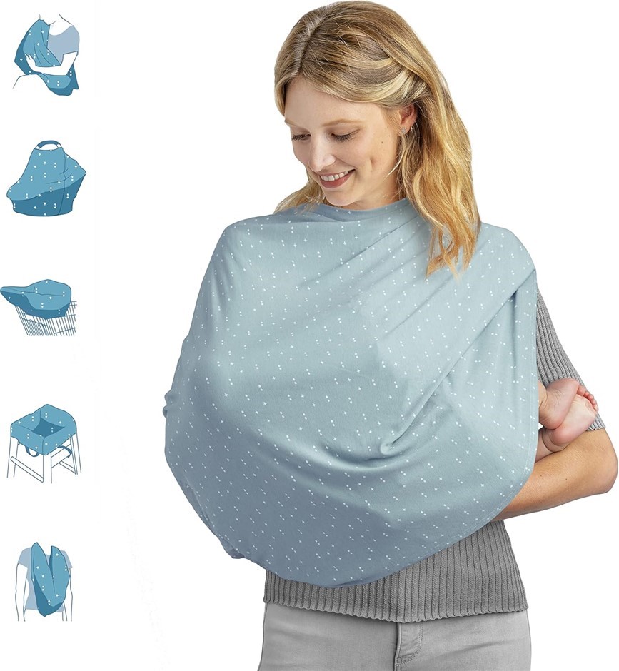 MUNCHKIN Milkmakers 5-in-1 Nursing Cover, Hipsteria Dots.