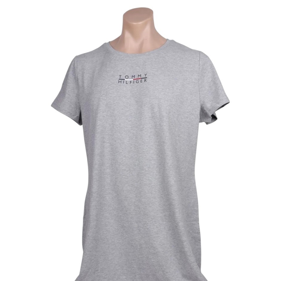TOMMY HILFIGER Women's Tee Dress, Size S, 95% Cotton, 069 StoneGreyHeather