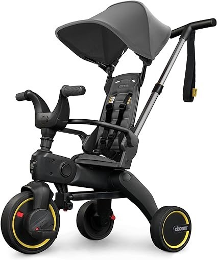 LIKI TRIKE S1 (Grey Hound) - 5 in 1 Kids Tricycle with Parent Push Handle.