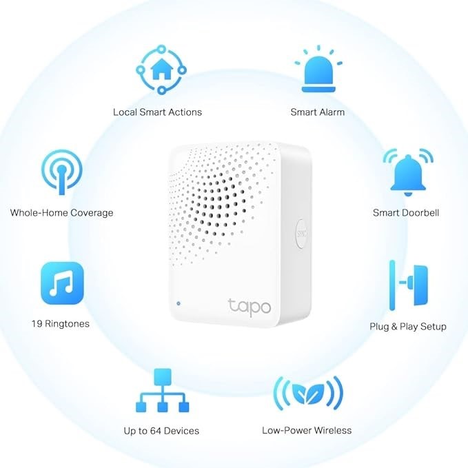 TP-Link Tapo Smart IoT Hub with Chime, Smart Home Security System, Low-Powe
