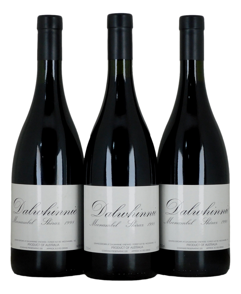 Dalwhinnie Moonambel Shiraz 1998 (3x 750mL).