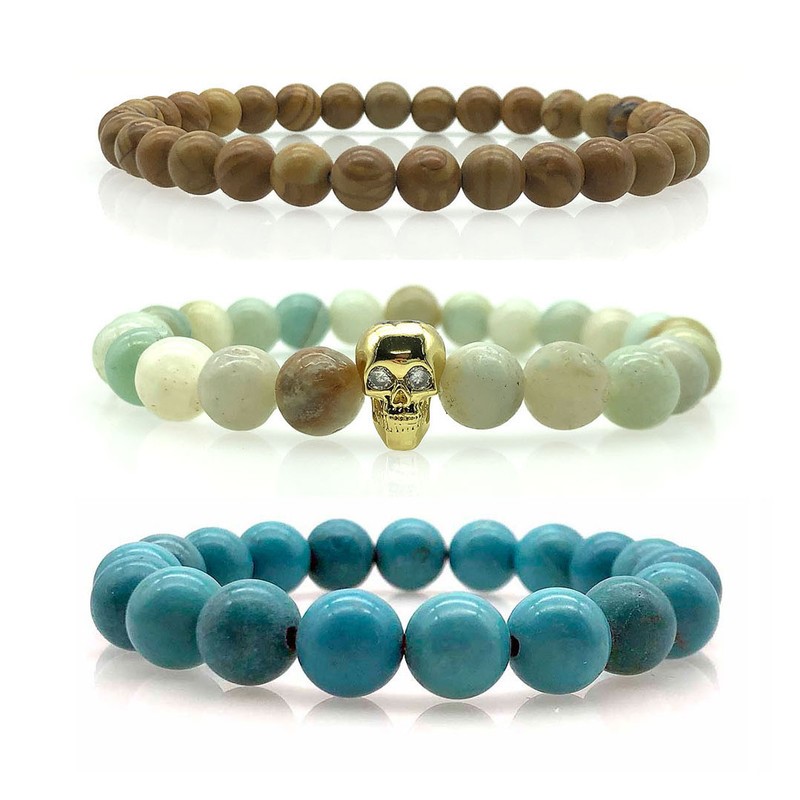M&N Emporium - Men's Gemstone Beaded Bracelets Collection