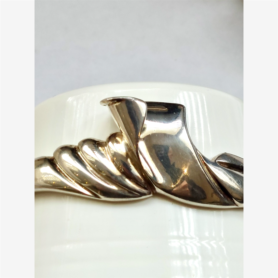 S/Silver Hinged Bangle