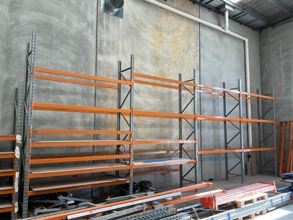 Steel 4 Bay Pallet Racking Auction (0022-3034608) | Grays Australia