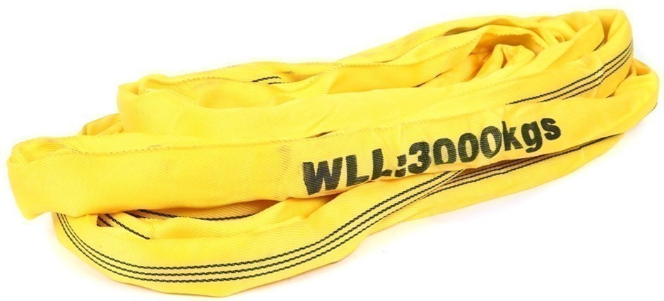 Round Lifting Sling, WLL 3,000kg x 6M (With Test Cert).  Buyers Note - Disc