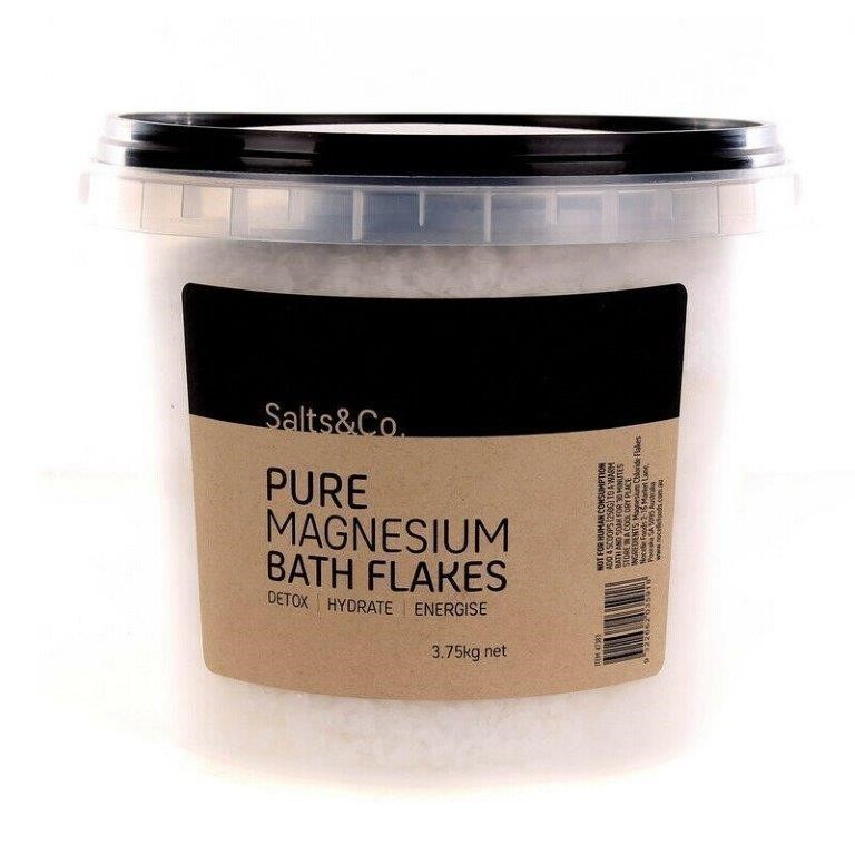 SALTS & CO Pure Magnesium Bath Flakes, 3.75kg. NB: Damaged packaging. Buye