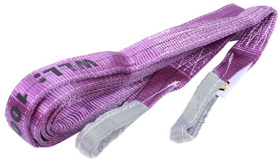 2 x Flat Webb Lifting Slings, WLL 1,000kg x 3M. (With Test Cert).  Buyers N