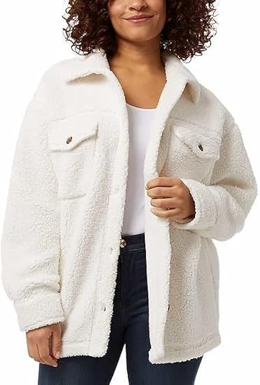 32DEGREES Women's Sherpa Fleece Shirt Jacket, Size XS/S, Cream. Buyers Not