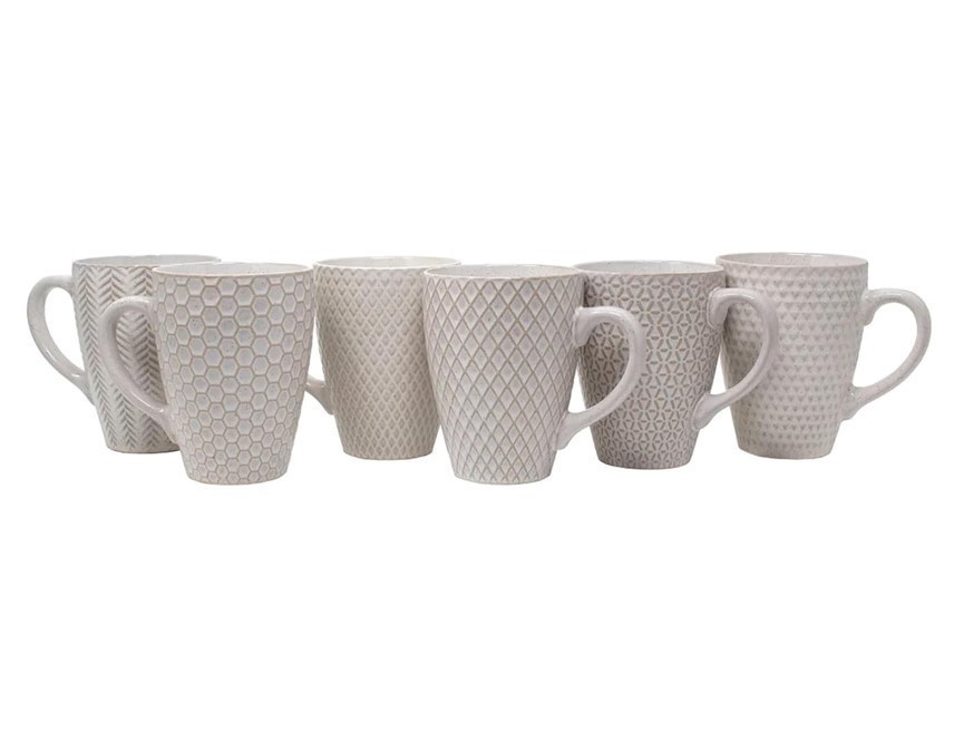 MIKASA Gourmet Basic Mikasa Tatum Stoneware Mugs, 6 Piece