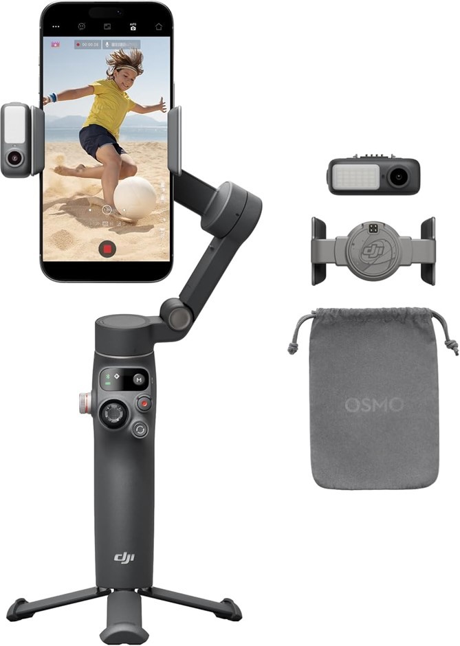DJI Osmo Mobile 7P Gimbal Stabilizer for iPhone, Android, Native Tracking,