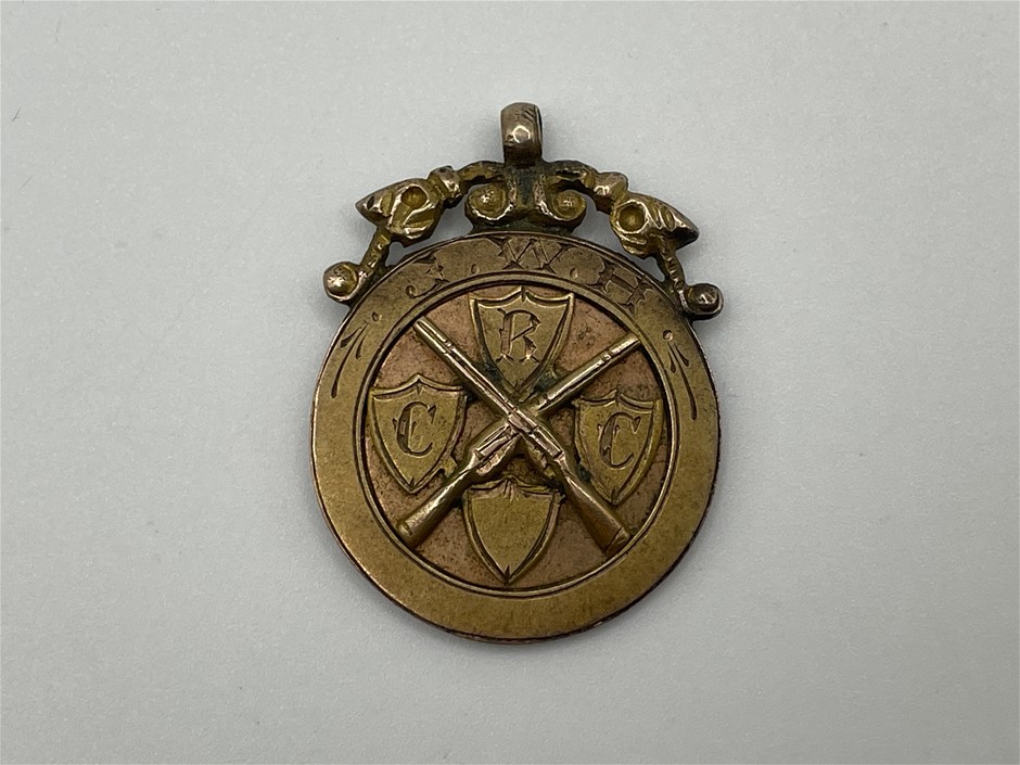 1911 CRC (Cargo Rifle Club), prize fob in 9Ct gold; to J.W.Hamilton ...