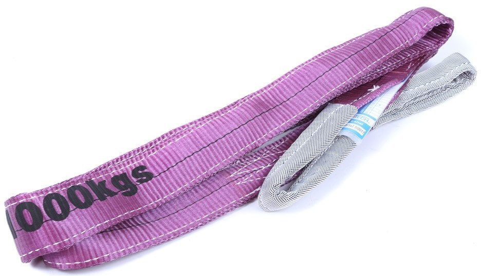 4 x Flat Webb Lifting Sling, WLL 1,000kg x 2M (With Test Cert).