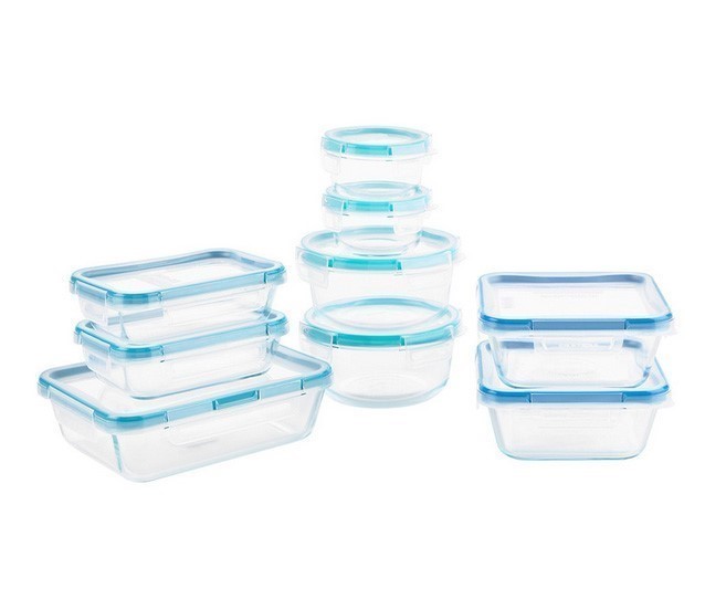 SNAPWARE 18pc PYREX Glass Food Storage Container Set. NB: Minor use, not in