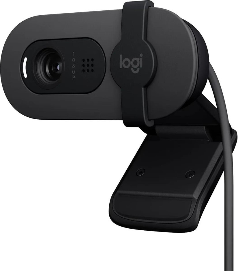 LOGITECH Brio 100 Full HD Webcam for Meetings and Streaming, Auto-Light Bal