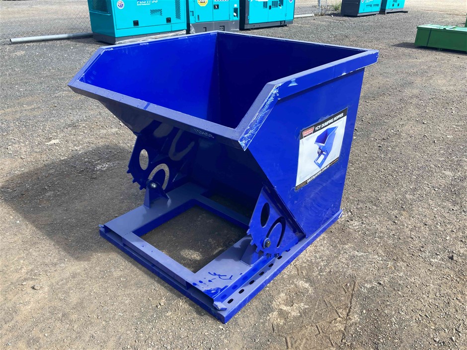 2025 1 Cubic Yard Self Tipping Skip Bin To Suit Forklift ( Unused)
