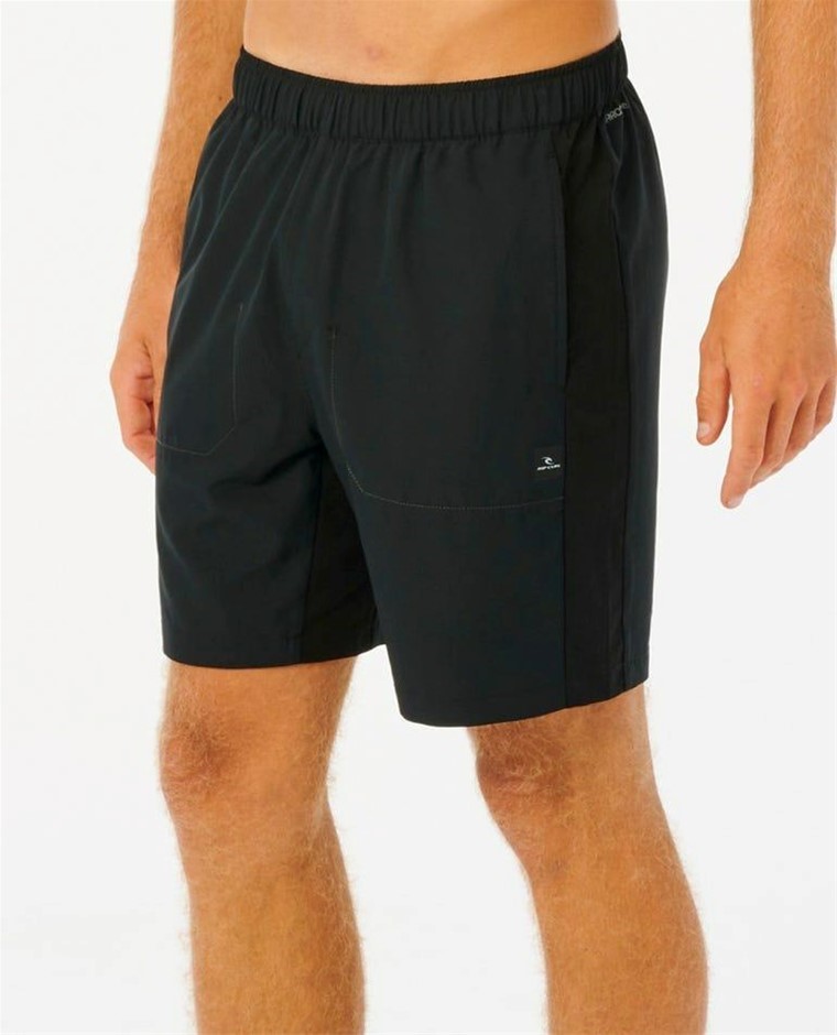 RIP CURL Men's Vaporcool Pivot Volley Short, Size XL, Black (0090), 02ZMBO.